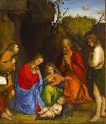 Giovanni Agostino da Lodi Adoration of the Shepherds. Spain oil painting artist